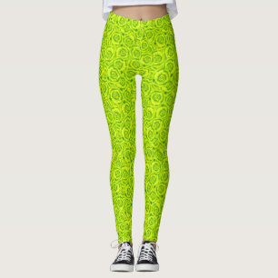 Green neon leggings