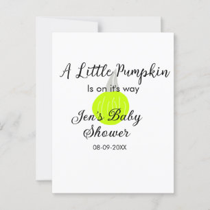 Green neon pumpkin little pumpkin is on it's way postcard