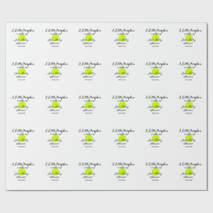 Green neon pumpkin little pumpkin is on it's way wrapping paper