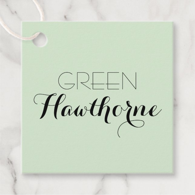 Green Neutral Business Name Hang Tag (Front)