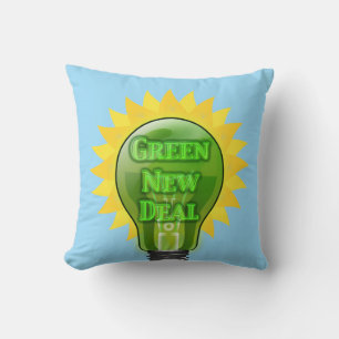 Green New Deal Light Bulb Cushion