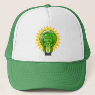 Green New Deal Light Bulb Trucker Hat