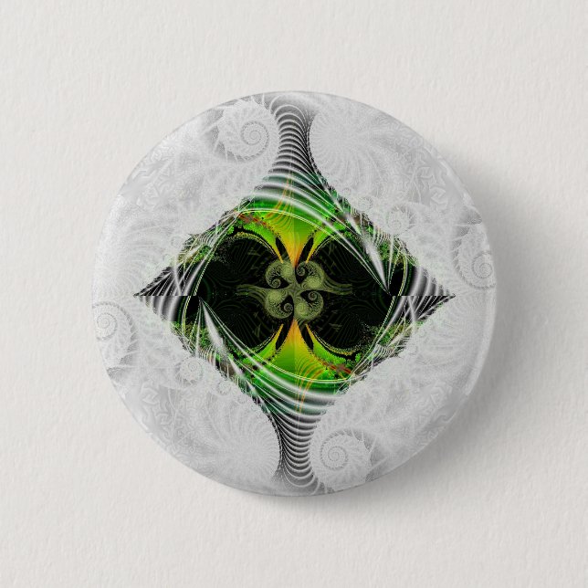 Green Nirvana 6 Cm Round Badge (Front)