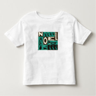 Green Noel Vintage Block Print Toddler T-Shirt