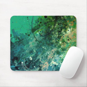 Green Noise Abstract Mouse Pad
