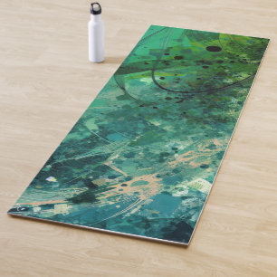 Green Noise Abstract Yoga Mat