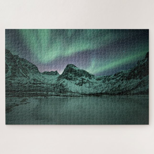 Green Northern Lights Jigsaw Puzzle (Horizontal)