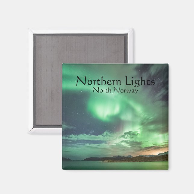 Green Northern Lights Magnet (Front/Back)