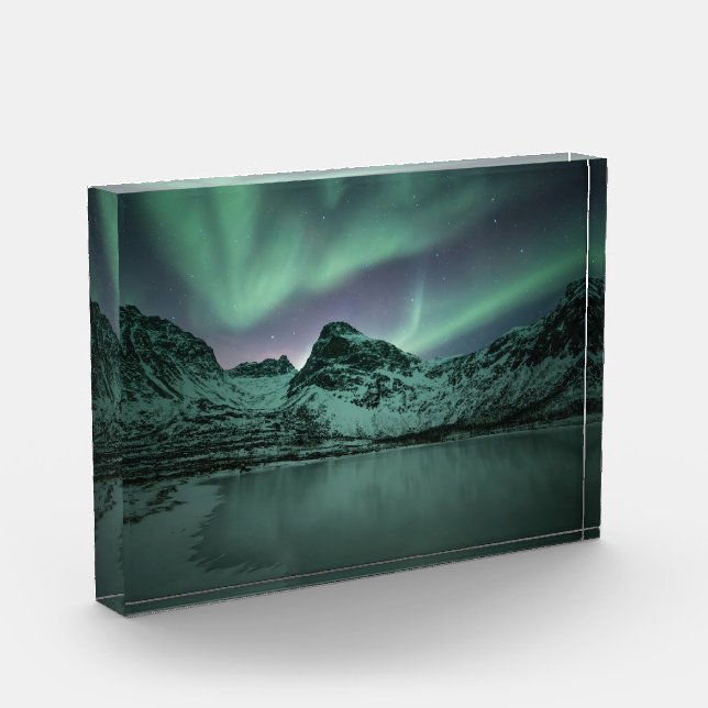 Green Northern Lights Photo Block (Left)