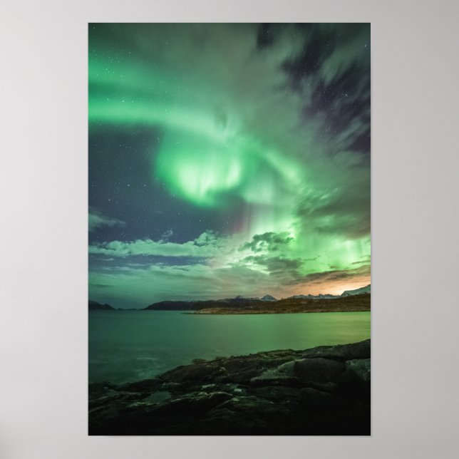 Green Northern Lights Poster (Front)