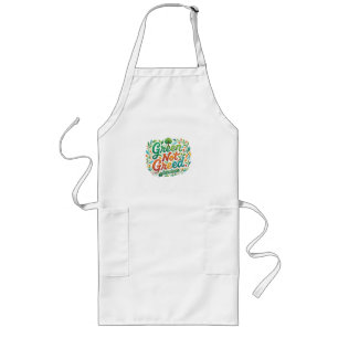 Green, Not Greed – Environmental Awareness T-Shirt Long Apron