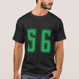 Green Number 56 Team Junior Sports Numbered Unifor T-Shirt