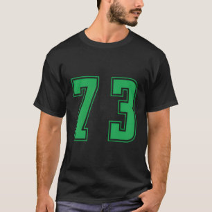 Green Number 73 Team Junior Sports Numbered Unifor T-Shirt