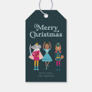 Green Nutcracker Animal Merry Christmas Gift Tags