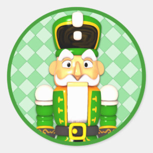 Green Nutcracker Christmas Holiday Stickers