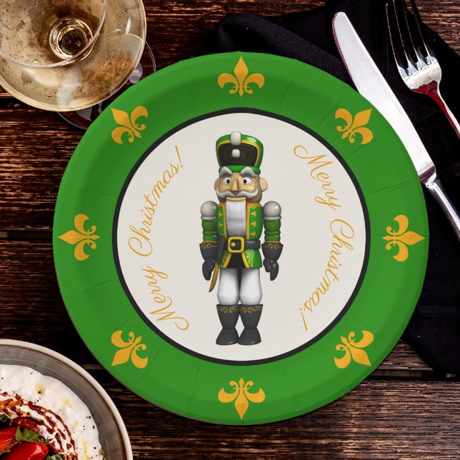 Green Nutcracker Paper Plate (Creator Uploaded)
