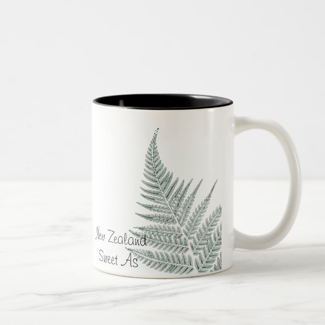 Green NZ Silver Fern Mug (Right)