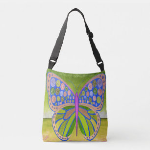 Green Ocean Butterfly Crossbody Bag