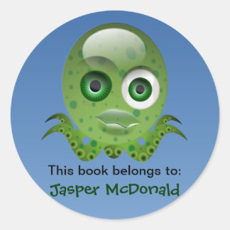 Green Octopus Personalised Labels