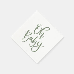 Green Oh Baby Paper Napkins