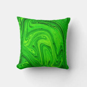 Green oil paint abstract background. Oil paint gre Cushion
