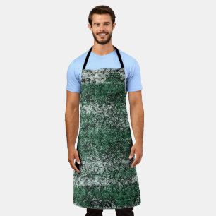 Green oil texture upon sticks and lint apron