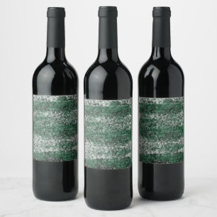 Green oil texture upon sticks and lint wine label
