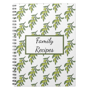 Green Olive Family Recipes Notebook