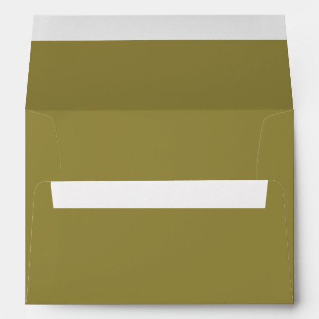 Green Olive Solid Colour Trend Envelope (Back (Bottom))