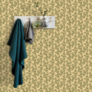 Green Olive Tree Branch Mediterranean Pattern Wallpaper