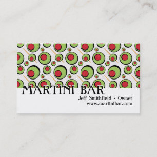 green olives pattern business card