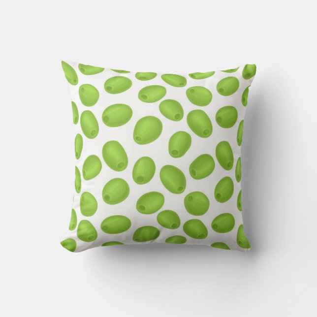 Green olives pattern cushion (Front)