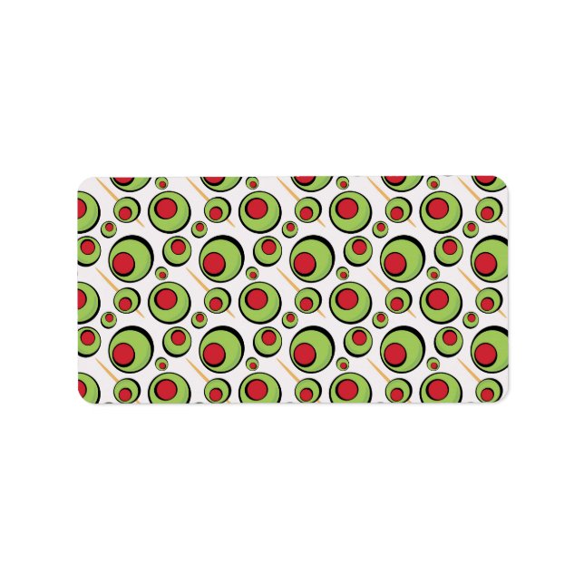 green olives pattern label (Front)