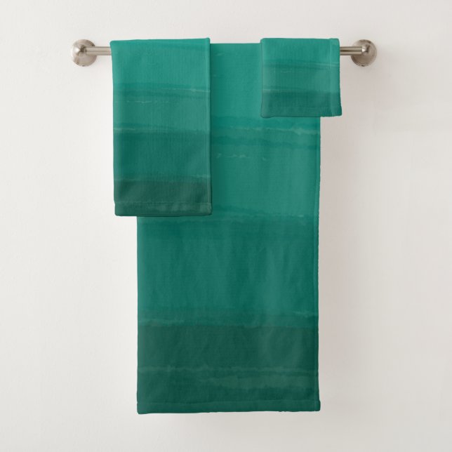 Green Ombre Bath Towel Set (Insitu)