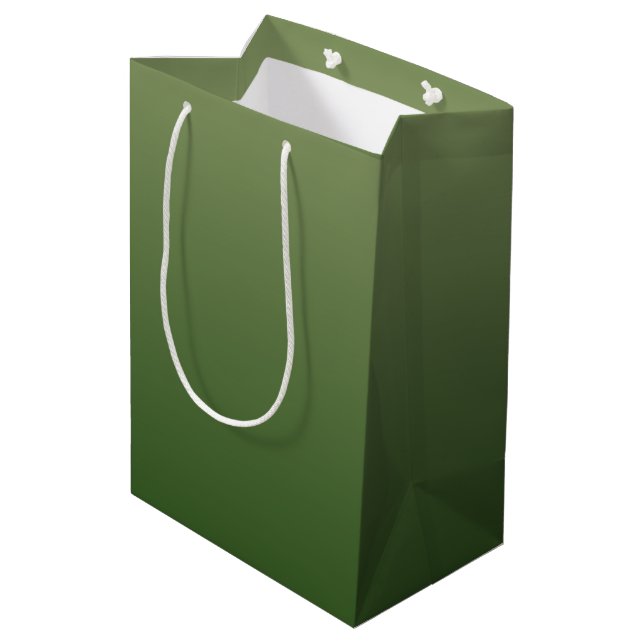 Green ombre medium gift bag (Back Angled)