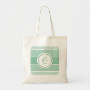 Green Ombre Monogram Tote Bag
