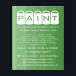 Green Ombre, Paint Buckets, Painter & Decorator Flyer<br><div class="desc">Green Ombre,  Paint Buckets,  Painter & Decorator Advertising Flyer by The Business Card Store.</div>