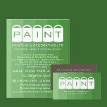 Green Ombre, Paint Buckets, Painter & Decorator Flyer<br><div class="desc">Green Ombre,  Paint Buckets,  Painter & Decorator Advertising Flyer by The Business Card Store.</div>