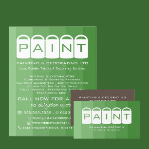 Green Ombre, Paint Buckets, Painter & Decorator Flyer