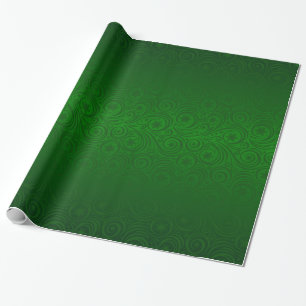 Green  Ombre Snowflake Damask Pattern Wrapping Paper