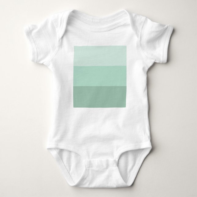 Green Ombre Striped Baby Bodysuit (Front)