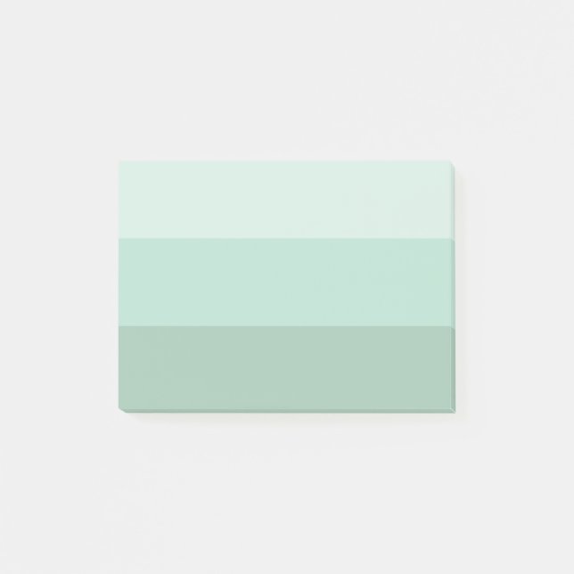 Green Ombre Striped Post-it Notes (Front)