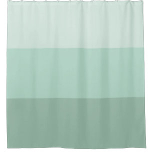 Green Ombre Striped Shower Curtain