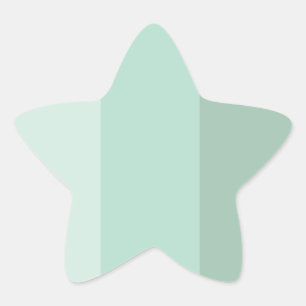 Green Ombre Striped Star Sticker