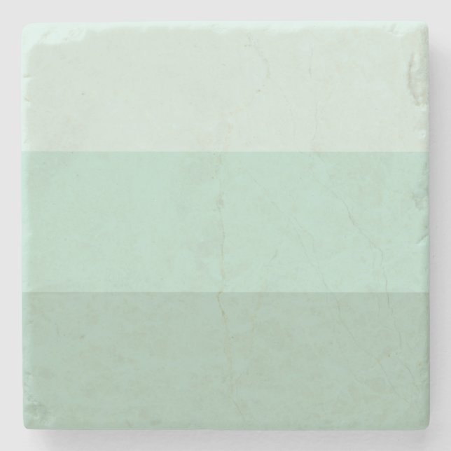 Green Ombre Striped Stone Coaster (Front)