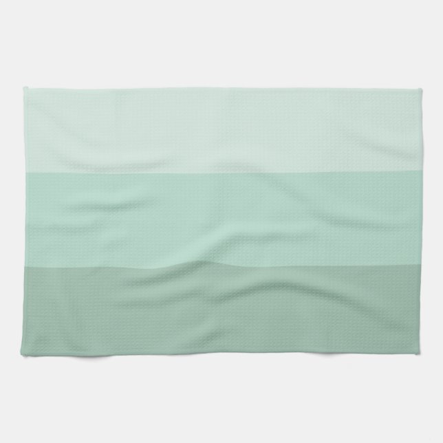Green Ombre Striped Tea Towel (Horizontal)