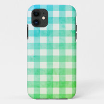 Green Ombré  & White Plaid Gingham Pretty