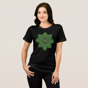  Green on black medallion T- Shirt