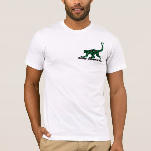 Green on black - Munkey front / Shortboarder back T-Shirt