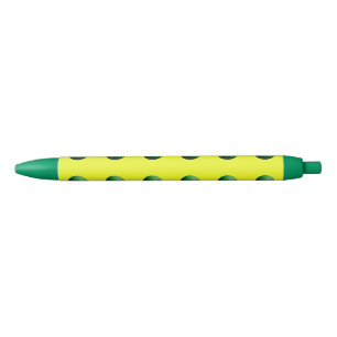 Green on Yellow Blue Ink Pen